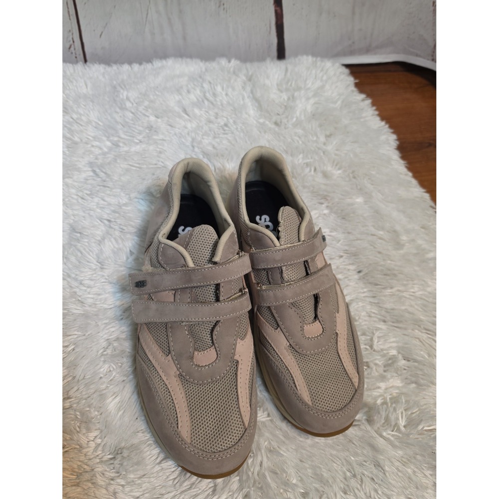 SAS Journey Mesh Walking Shoes Womens 8 M Pink Tan Hook Loop Sneakers 27628831